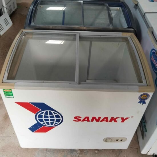 Thanh lý Tủ Đông Trưng Bày Kem Mặt Kính Sanaky 300l